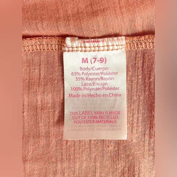 No Boundaries Women’s Lace Coral Tank Top Sleeveless | Size M (7-9) - Picture 2 of 6